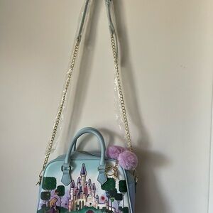 Loungefly Blue and Purple Castle Crossbody Bag